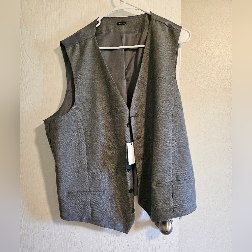 Mens JF J.Ferrar Ultra Comfort Slim Gray Vest